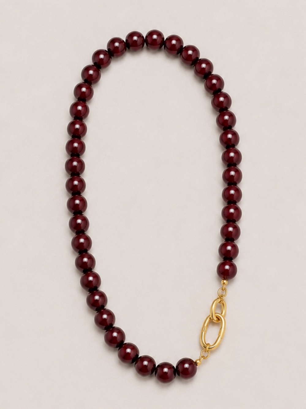 New! Cranberry Red Wine Beaded Necklace NWOT